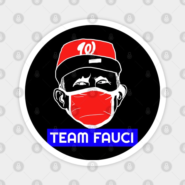 fauci baseball mask Magnet by Excela Studio